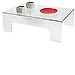 Mesa de centro rectangular de cristal