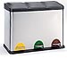 Cubo con pedal y 3 compartimentos