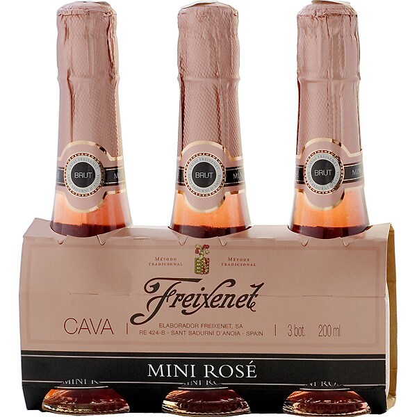 mini cava brut rosé pack 3 botella 20 clTu Supermercado