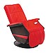 Sillon de masaje en piel flor color rojo