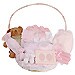 Canastilla Plena Rosa Cuadro con osito Teddy
