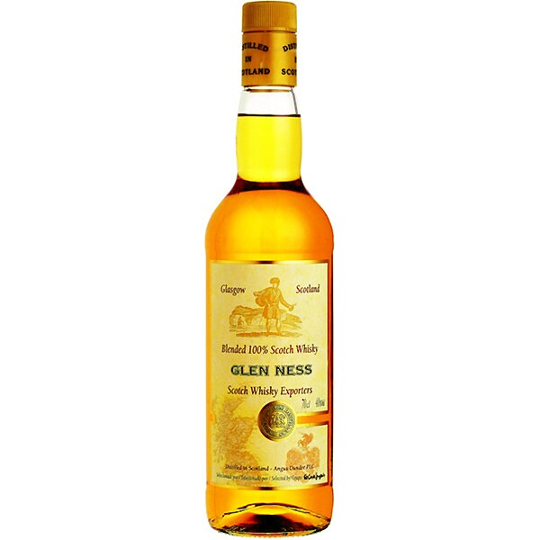 GLEN NESS whisky escocés elaborado para grupo El Corte Inglés botella