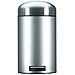 Cubo de basura con pedal en acero mate (disponible