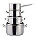 Batería de cocina de 4 piezas en acero inoxidable