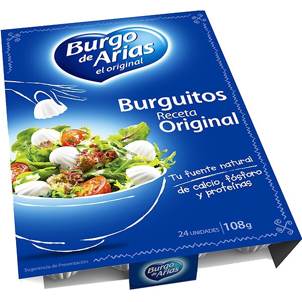 Burguitos Queso Fresco Natural 24 Unidades Envase 108 G BURGO DE