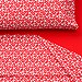 Juego de sábanas rojo para cama de 90 cm.