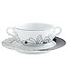 Juego de consom� de 12 piezas en porcelana