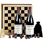 Estuche con 2 botellas Prado Enea + Juego Ajedrez Vino Tinto