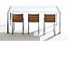Muebles - Mesa con armaz�n de aluminio (disponible en varios