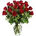 18 Rosas Rojas de tallo largo 60 cm.