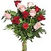 12 Rosas Bicolor de tallo largo 60 cm.