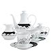 Juego de caf� de 27 piezas en porcelana