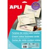 Tarjetas de visita Apli bordes lisos color crema A4 230g 10 hojas