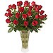 Ramo de 36 Rosas Rojas + Jarr�n de cristal