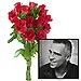 12 Rosas Rojas de tallo largo 60 cm. y Disco de Eros Ramazzotti