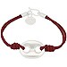 Pulsera de algodón rojo