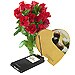 12 Rosas rojas 60 cm+ Bombones corazón Godiva + Incienso
