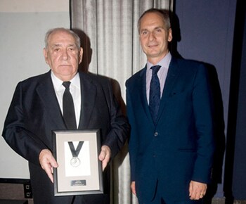 Isidoro �lvarez, presidente do El Corte Ingl�s e Ian Mac Garrigle, diretor do World Retail Congress