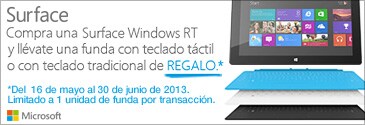 Llévate una funda de regalo con Microsoft Surface RT