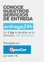 Las mejores condiciones de entrega: Entrega en 24H y en cualquier centro OpenCor
