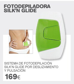 Sistema de fotodepilación Silkn Glide por deslizamiento y pulsación