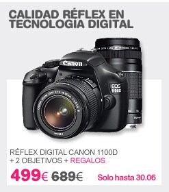 Cámaras réflex digital Canon EOS 1100D con objetivo EF-S 18-55 mm IS II