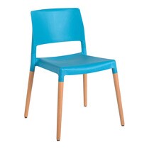 Silla de cocina de plástico y madera Ashley · Hogar · El Corte Inglés