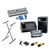 Kit Yamaha de sintetizador musical + amplificador doble de 150 W