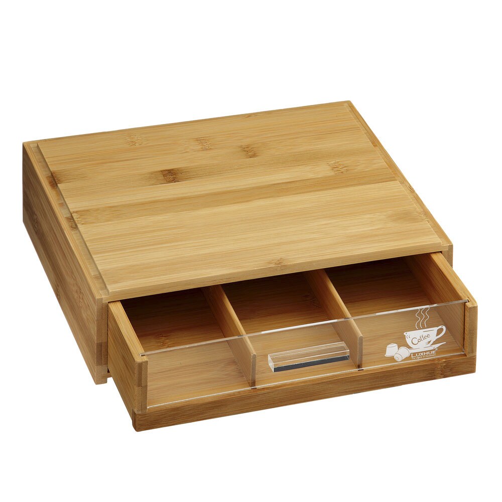 Caja de madera para capsulas con cajón Invoca