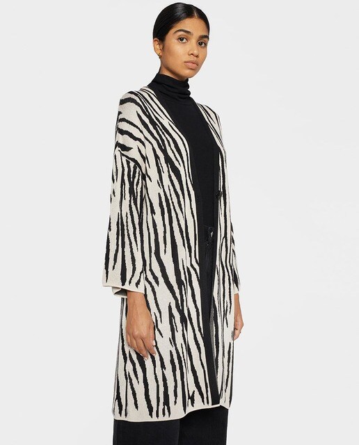 Cárdigan de mujer Parfois largo en blanco y negro Cárdigan de mujer Parfois largo en blanco y negro