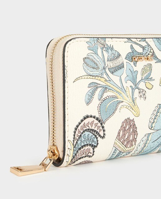 Cartera de mujer Parfois multicolor con estampado floral Cartera de mujer Parfois multicolor con estampado floral
