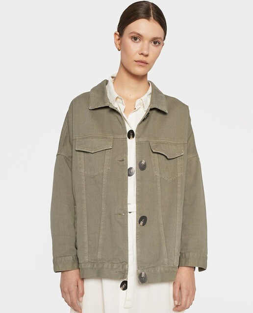 Cazadora de mujer Parfois de algodón en kaki Cazadora de mujer Parfois de algodón en kaki