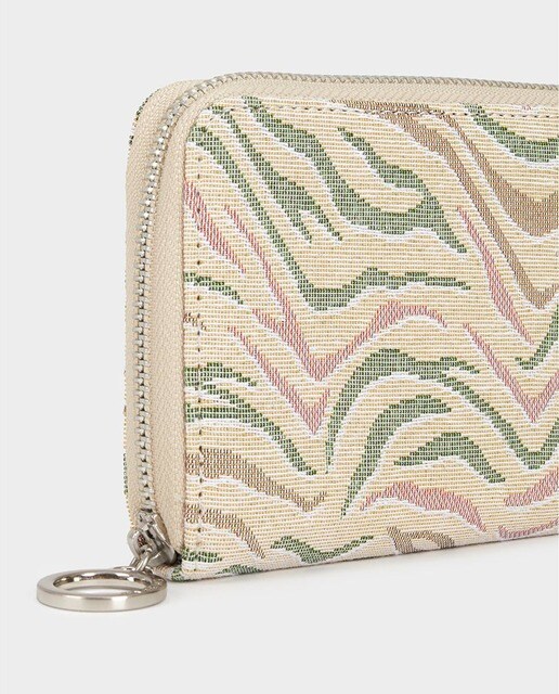 Cartera de mujer Parfois multicolor con estampado en kaki Cartera de mujer Parfois multicolor con estampado en kaki