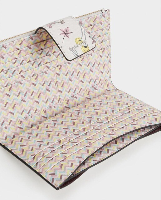 Cartera de mujer Parfois multicolor con estampado floral Cartera de mujer Parfois multicolor con estampado floral