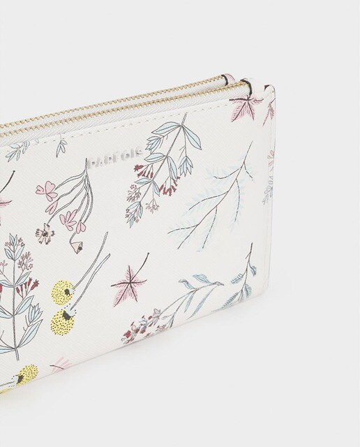 Cartera de mujer Parfois multicolor con estampado floral Cartera de mujer Parfois multicolor con estampado floral