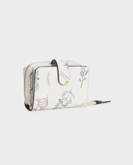 Tarjetero de mujer Parfois multicolor con estampado floral Tarjetero de mujer Parfois multicolor con estampado floral