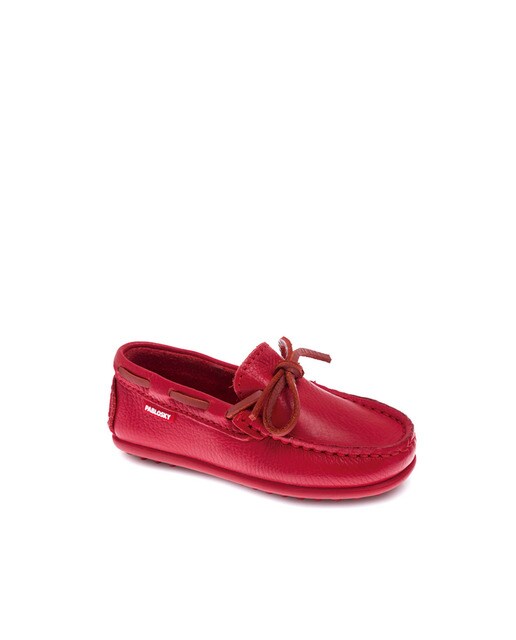 Náuticos de niño Pablosky de piel color rojo Náuticos de niño Pablosky de piel color rojo