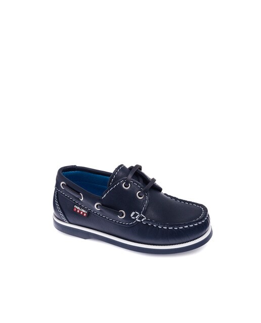 Náuticos de niño Pablosky de piel color azul Náuticos de niño Pablosky de piel color azul