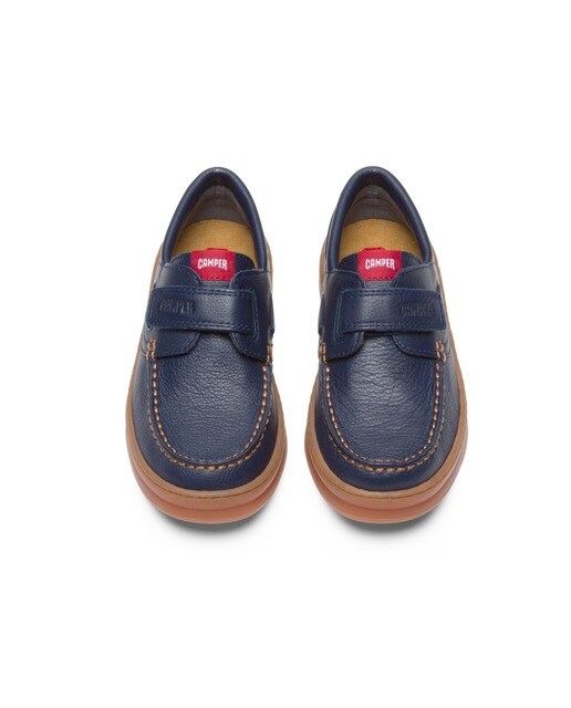 Náuticos de niño Camper Runner de piel color azul Náuticos de niño Camper Runner de piel color azul