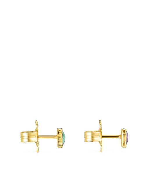 Pendientes Tous Glory de oro vermeil con amazonita y amatista Pendientes Tous Glory de oro vermeil con amazonita y amatista