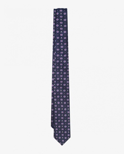Corbata Scalpers en azul de seda Corbata Scalpers en azul de seda