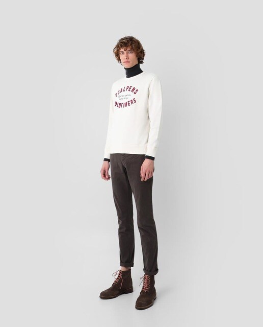 Sudadera de hombre de poliéster reciclado blanco Sudadera de hombre de poliéster reciclado blanco
