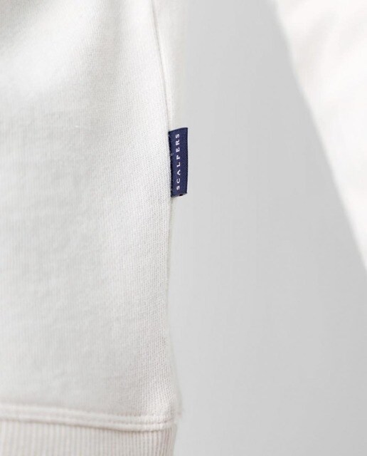 Sudadera de hombre de poliéster reciclado blanco Sudadera de hombre de poliéster reciclado blanco