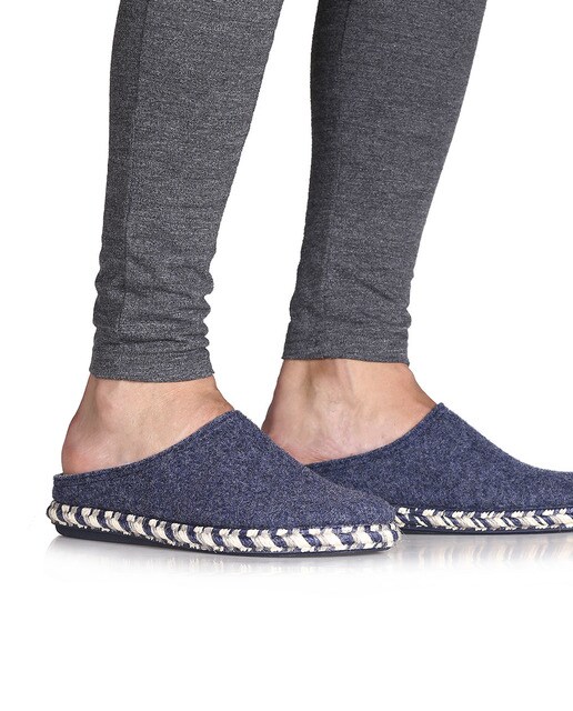Zapatillas de casa de hombre de textil en azul Zapatillas de casa de hombre de textil en azul