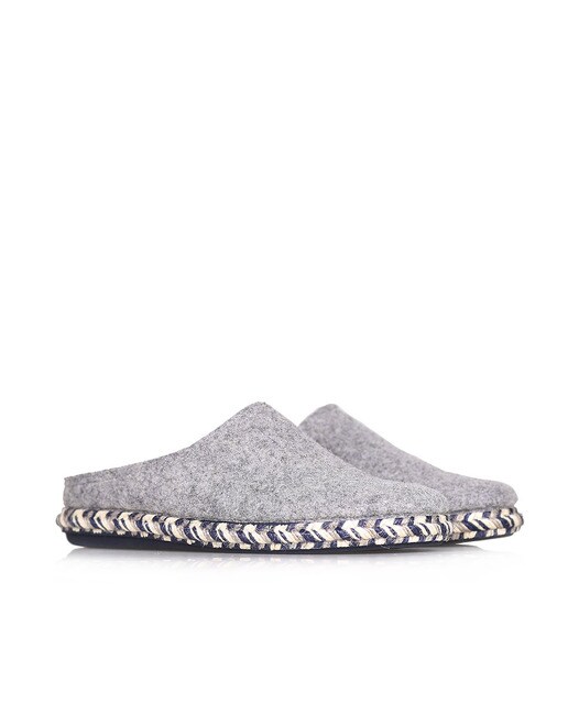 Zapatillas de casa de hombre de textil en gris Zapatillas de casa de hombre de textil en gris