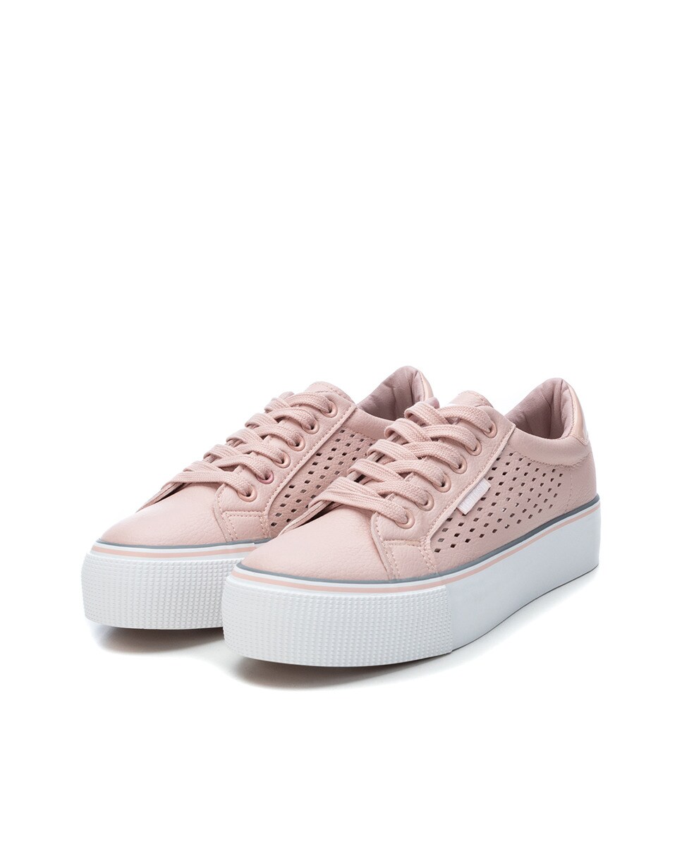 Zapatillas Deportivas De Mujer Refresh Nude Con Plataforma Moda El