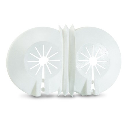 Image of Plafón Abierto Doble En Plastico Blanco 000803300334