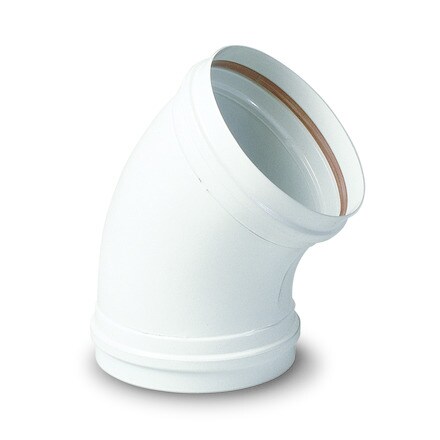 Image of Codo De 45º Aluminio Blanco De 125 Mm 000805000312