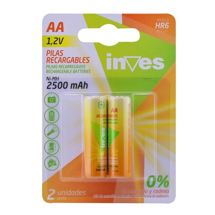 Image of Pila Recargable Aa Hr06 (x2) 000318503422