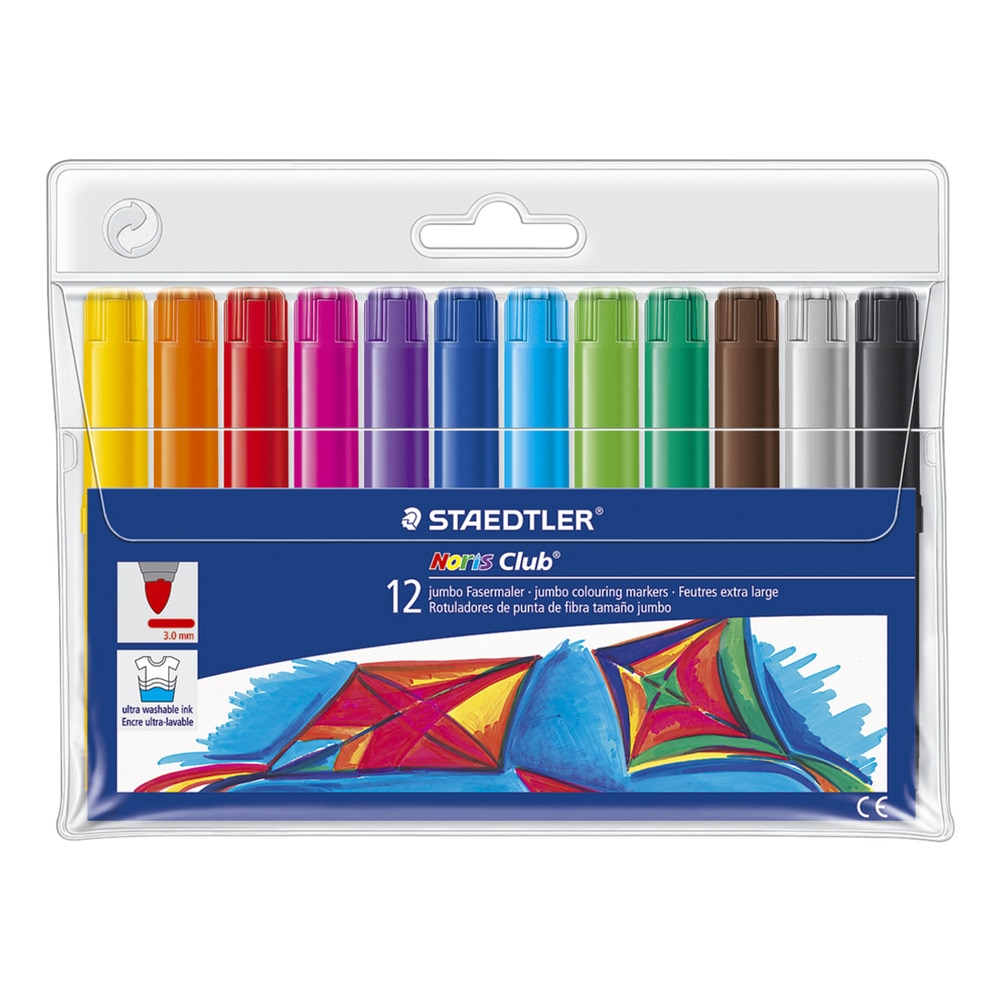 Estuche 12 Marcadores gruesos Noris Club watercolourmarker Staedtler